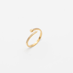 "Crystal" - 18K gold-plated ring